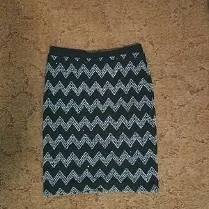 Black and white Chevron skirt